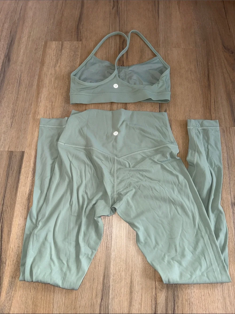 Sage Green Bralette and Legging Set